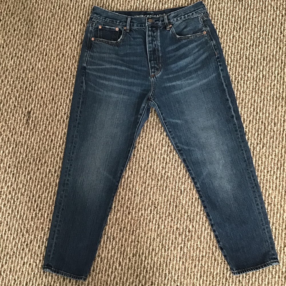 AE high-rise girlfriend jeans